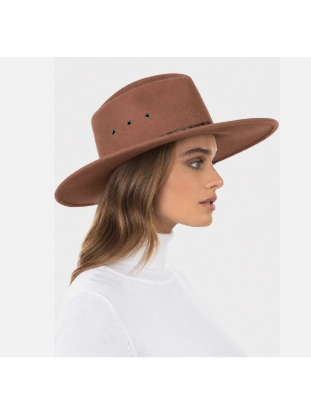 Eric Javits New York Jade Wool Fedora Hat Russet ( O/S )